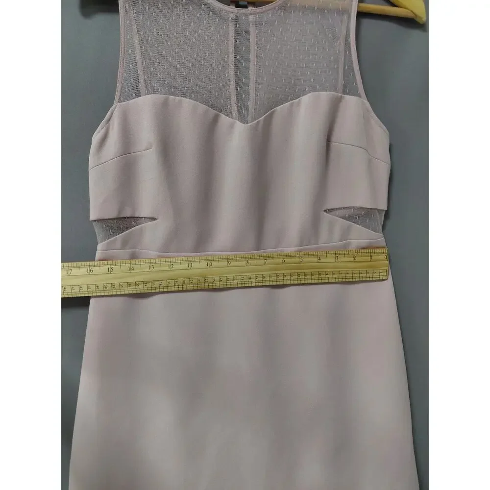 Express Mesh Neckline Cutout Sleeveless A-Line Mini Dress Women Size 12